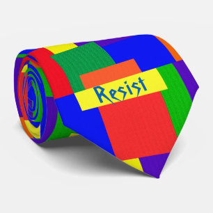 Rainbow Resist Patchwork Quilt Design Tie