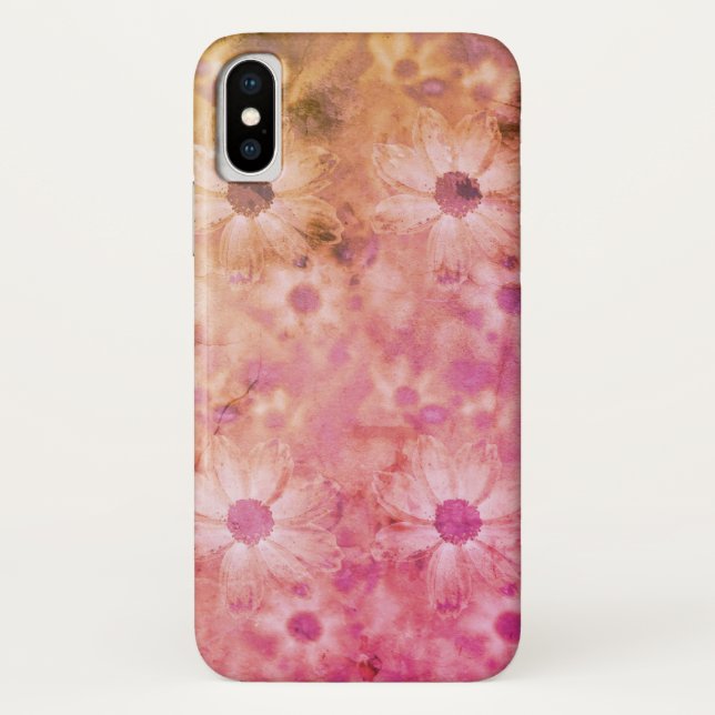 Rainbow retro daisy design Case-Mate iPhone case (Back)