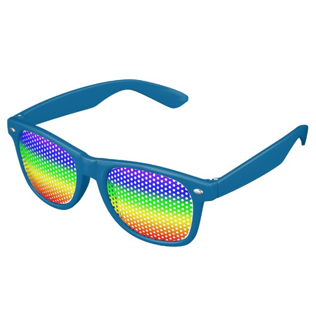 Rainbow Retro Sunglasses (Angled)