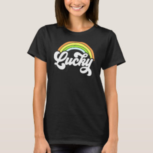 Rainbow Retro Vintage Lucky For Men Women St Patri T-Shirt