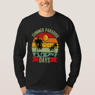 Rainbow Retro Vintage Summer Paradise Day For Men T-Shirt