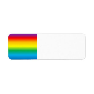 rainbow return address label