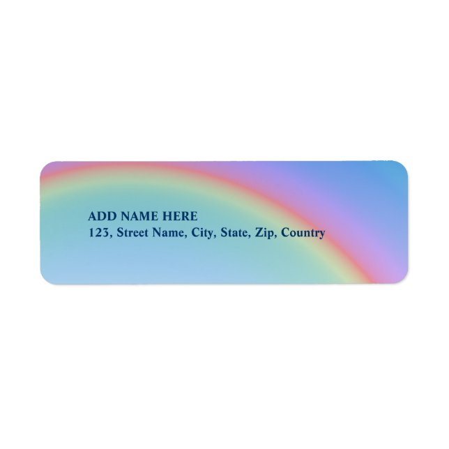 Rainbow Return Address Label (Front)
