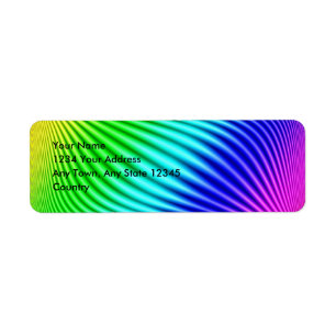 Rainbow Return Address Label