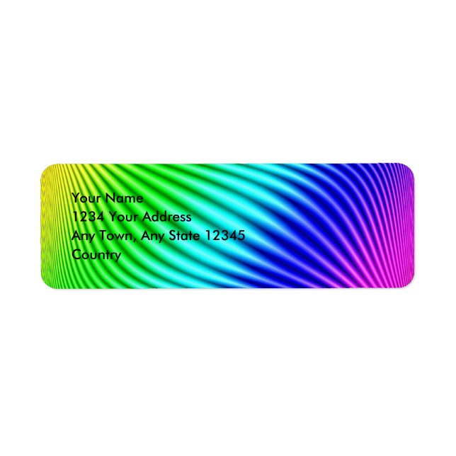 Rainbow Return Address Label (Front)