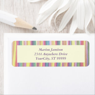 Rainbow Return Address Label