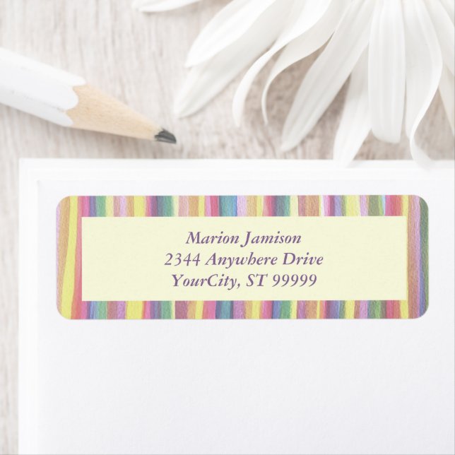 Rainbow Return Address Label (Insitu)
