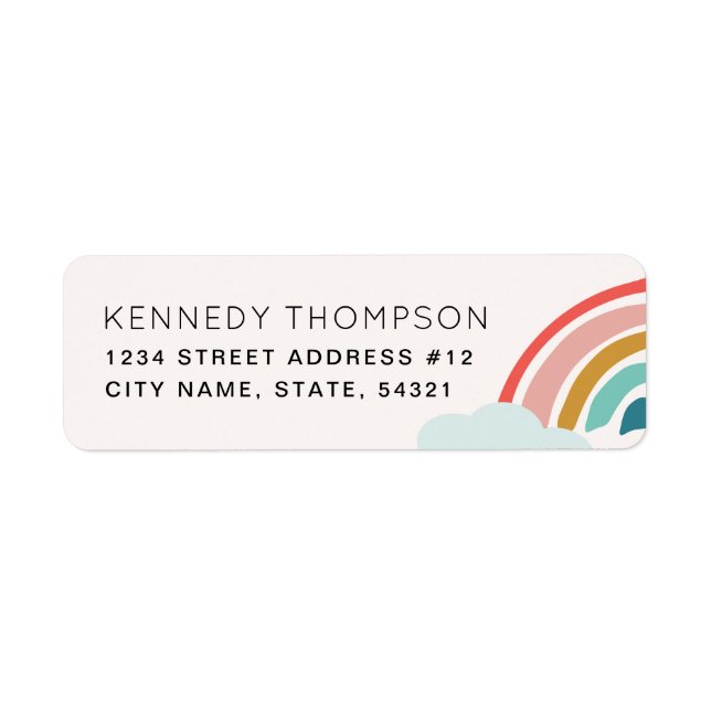 Rainbow Return Address Label (Front)