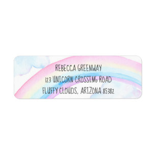 Rainbow Return Address Labels