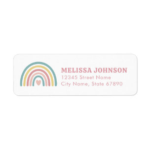 Rainbow Return Address Labels