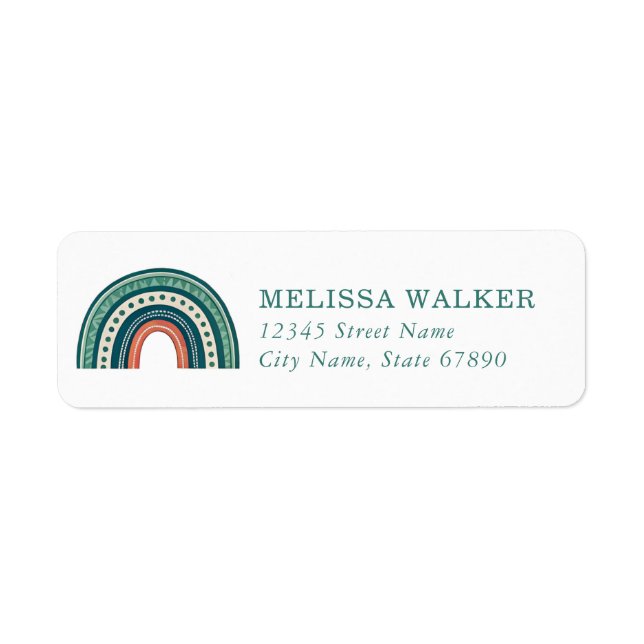 Rainbow Return Address Labels (Front)