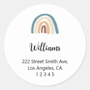 Rainbow Return Address Labels