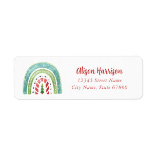 Rainbow Return Address Labels