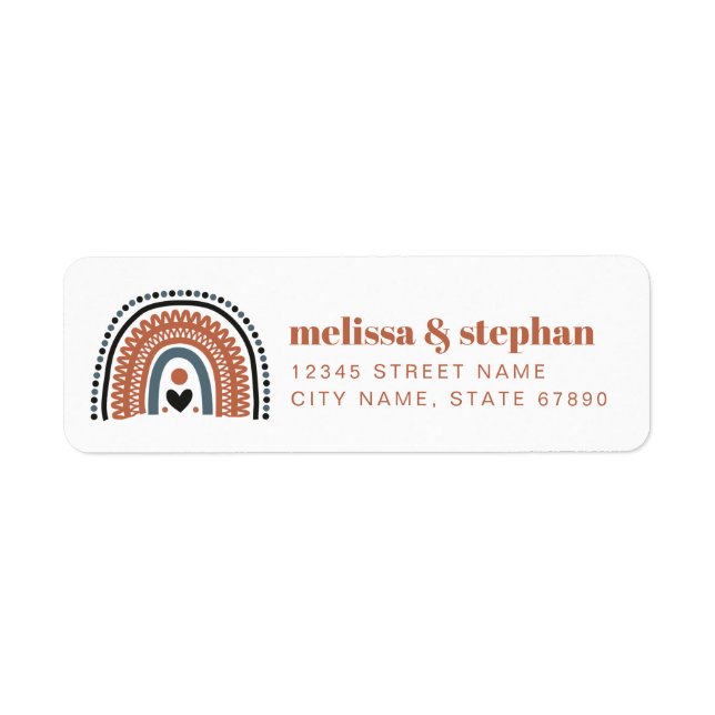 Rainbow Return Address Labels (Front)