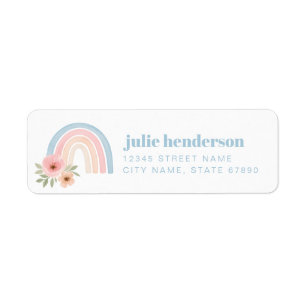 Rainbow Return Address Labels
