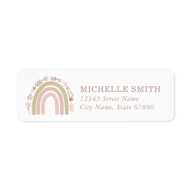 Rainbow Return Address Labels (Front)