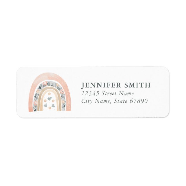 Rainbow Return Address Labels (Front)