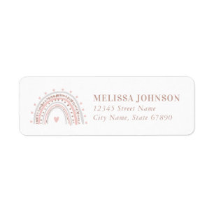 Rainbow Return Address Labels