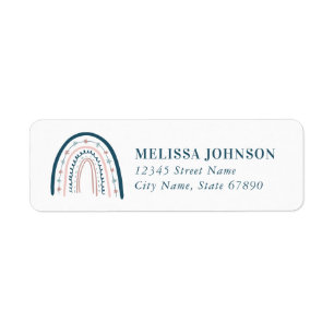 Rainbow Return Address Labels