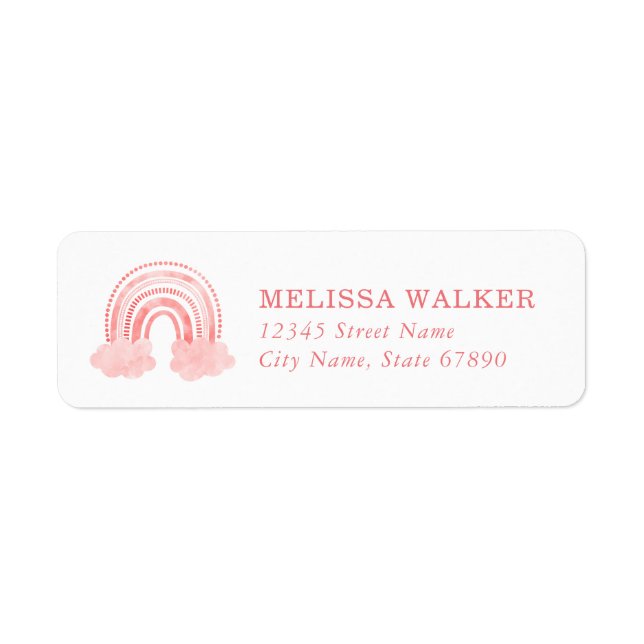 Rainbow Return Address Labels (Front)