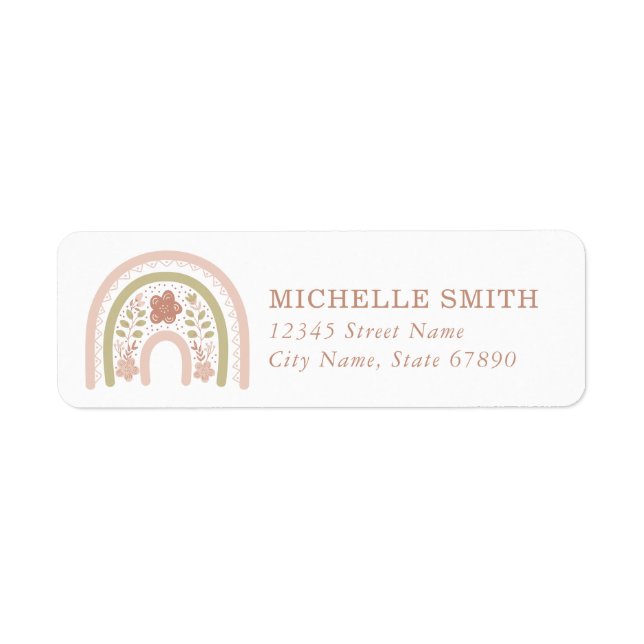 Rainbow Return Address Labels (Front)