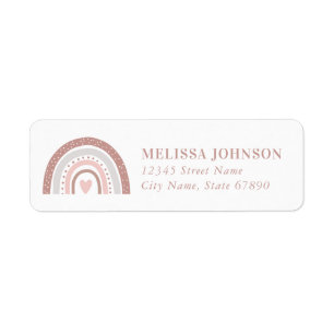 Rainbow Return Address Labels