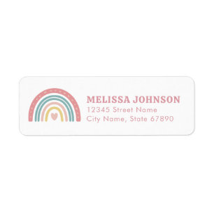 Rainbow Return Address Labels