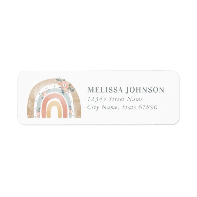Rainbow Return Address Labels (Front)