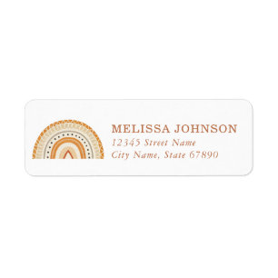 Rainbow Return Address Labels