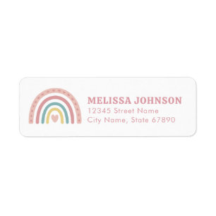 Rainbow Return Address Labels