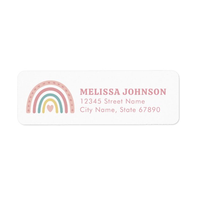 Rainbow Return Address Labels (Front)