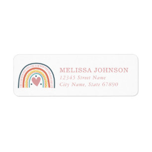 Rainbow Return Address Labels