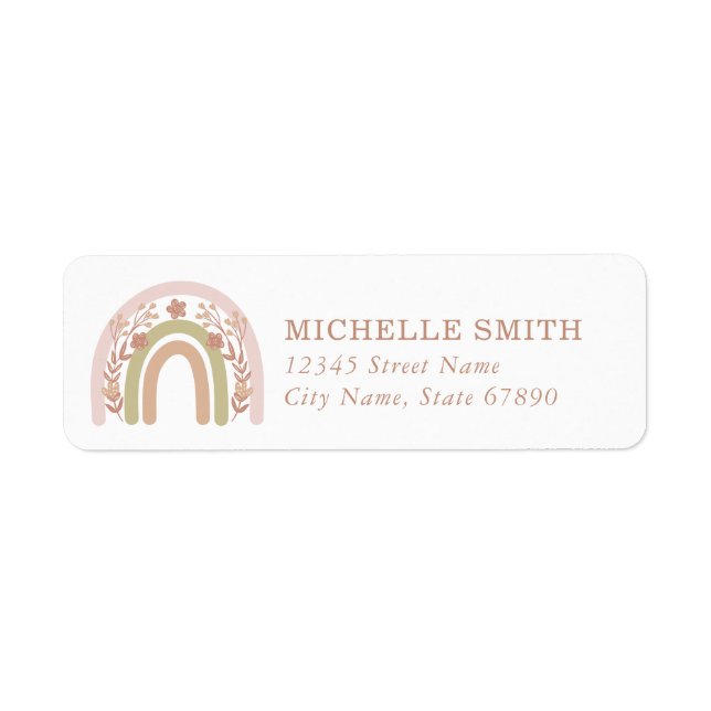 Rainbow Return Address Labels (Front)