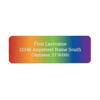 Rainbow Return Address Labels