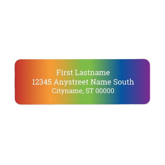 Rainbow Return Address Labels (Front)