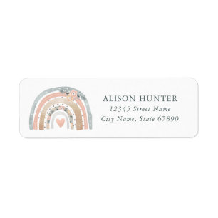 Rainbow Return Address Labels