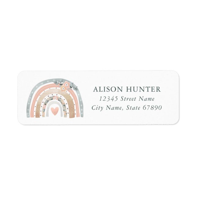 Rainbow Return Address Labels (Front)