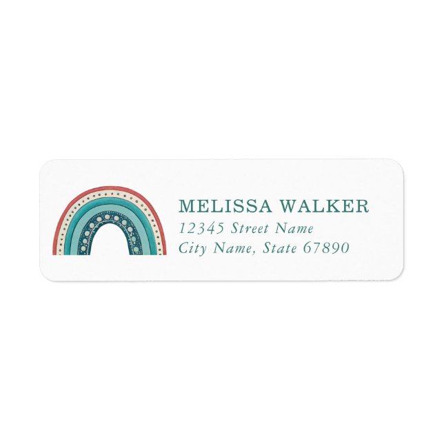 Rainbow Return Address Labels (Front)
