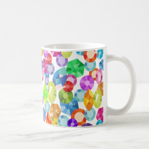 rainbow rhinestones coffee mug