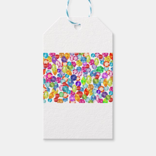 rainbow rhinestones gift tags (Front)