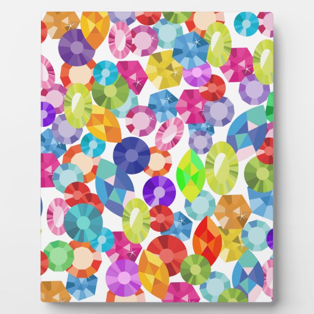 rainbow rhinestones plaque (Front)