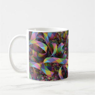 Rainbow ribbon abstract LGBT PRIDE  Coffee Mug