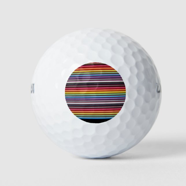 Rainbow Ribbon Cable Golf Ball (Front)