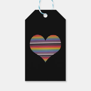 Rainbow Ribbon Cable Heart Gift Tag