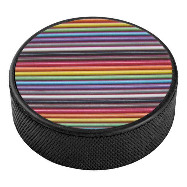 Rainbow Ribbon Cable Hockey Puck (3/4)