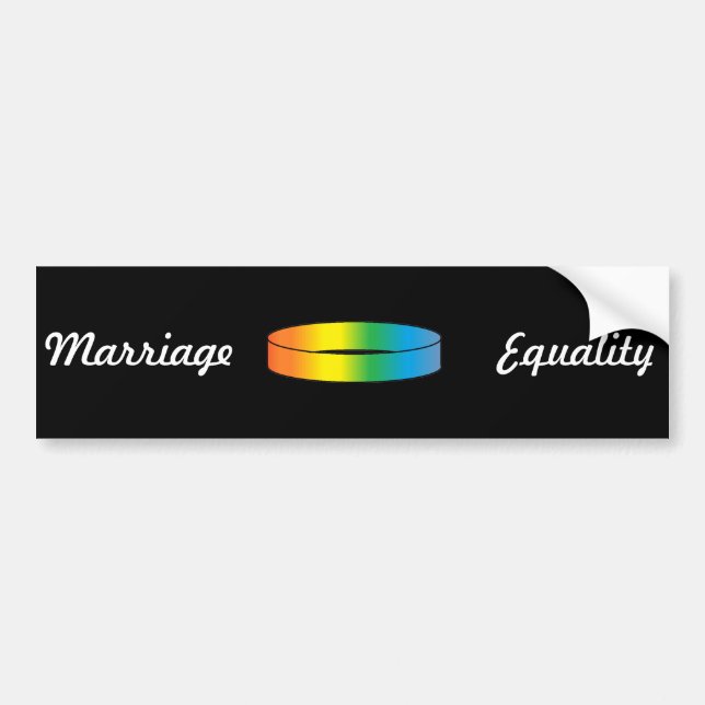 Rainbow Ring Bumper Sticker (Front)