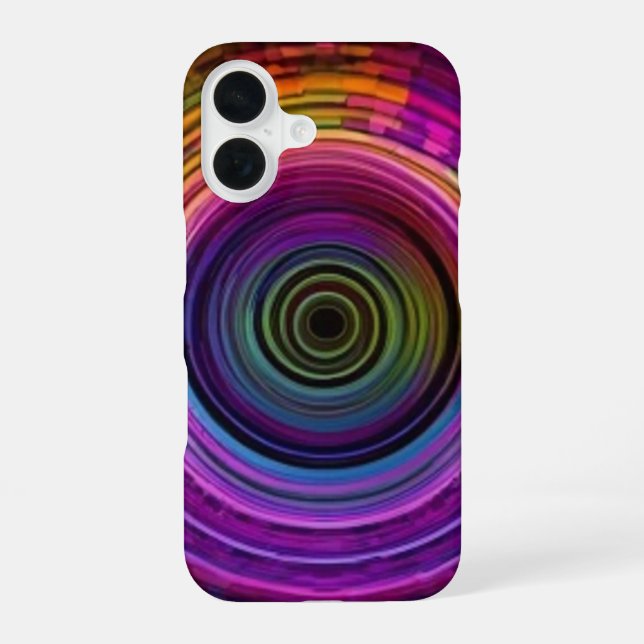 Rainbow ripples iPhone 16 case (Back)