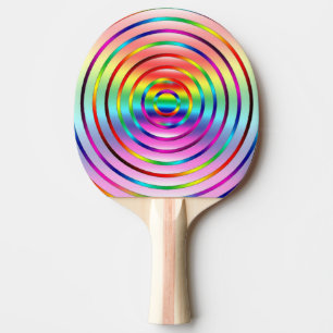 Rainbow Ripples Ping Pong Paddle