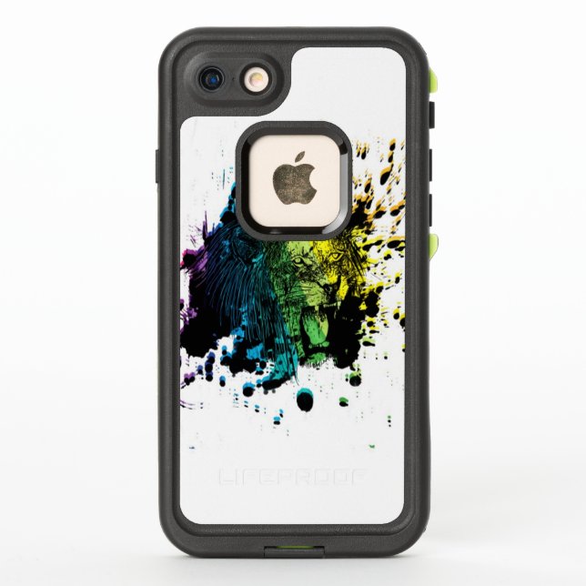 Rainbow Roaring Lion LifeProof iPhone Case (Back)