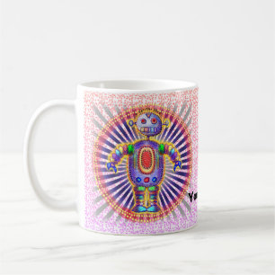 Rainbow Robot custom name mug